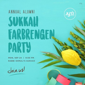 Sukkah Farbrengen Party Social Media Post
