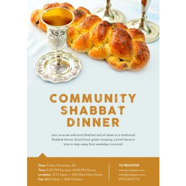 Shabbat Dinners Flyer 2