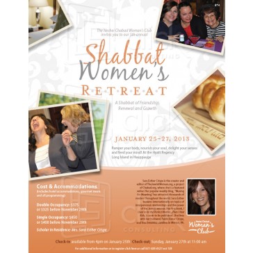 Women's Shabbat Retreat Flyer 1