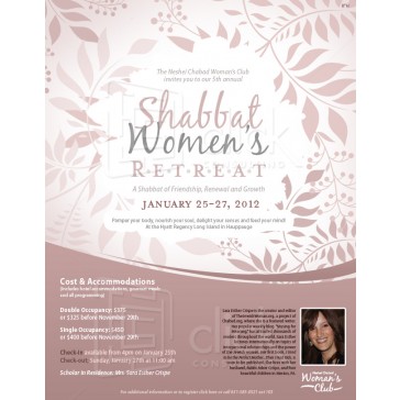 Women's Shabbat Retreat Flyer 2