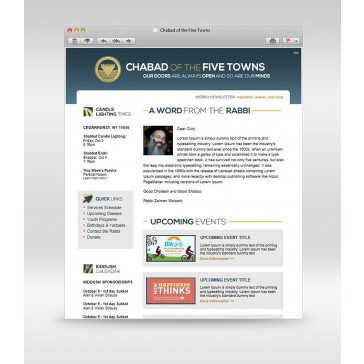 Chabad Weekly Email Template