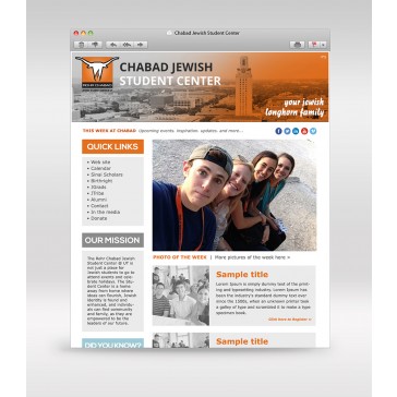 Chabad Weekly Email Template 3