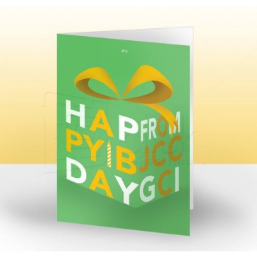 Happy Birthday Card - Front Panel Design