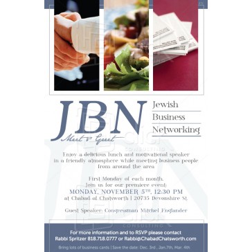 JBN Jewish Business Networking Flyer