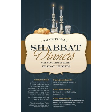 Shabbat Dinners Flyer