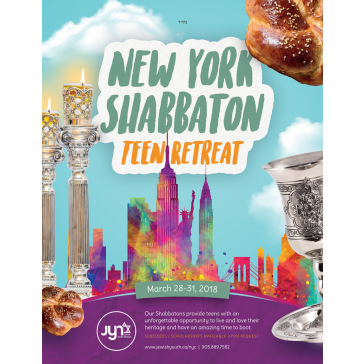NY Shabbaton Teen Retreat Flyer