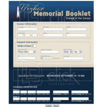 Yizkor Memorial Booklet Web Form